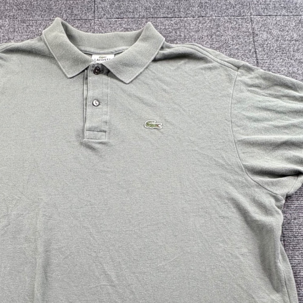 Lacoste Mens Short Sleeve Pique Polo Shirt Sage Green Size 7 XL